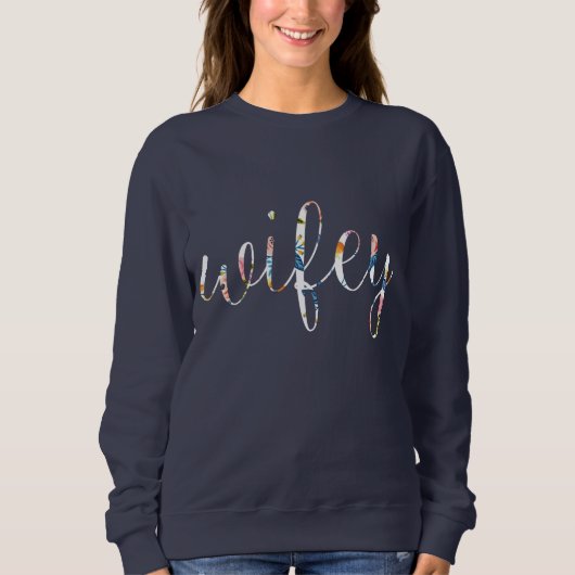 sweatshirt classique à fleurs de Wifey (Devant)