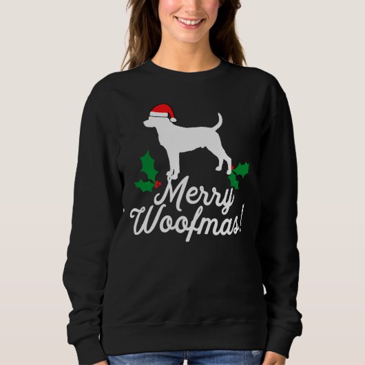 Sweatshirt Classique de Noël Rottweiler (Devant)