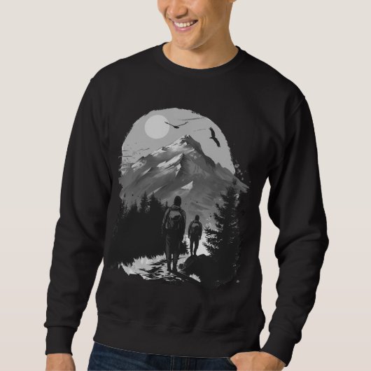 Sweatshirt Classique Pour Les Amateurs De Randonnée (Devant)
