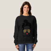 Sweatshirt Classy Aunta Life with Empreinte de léopard Shades (Devant entier)
