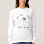 Sweatshirt Classy Navy Beach Bachelorette Party<br><div class="desc">Restez à l'aise et chic à votre fête de bachelorette avec ce sweatshirt de bachelorette personnalisable ! Ce sweatshirt de bachelorette est parfait pour votre week-end de bachelorette sur la plage !</div>