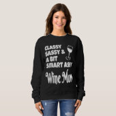 Sweatshirt Classy Sassy Un Peu Smart Assy Vin Maman (Devant entier)