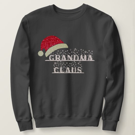 Sweatshirt Clause Grandma personnalisée Noël (Design devant)