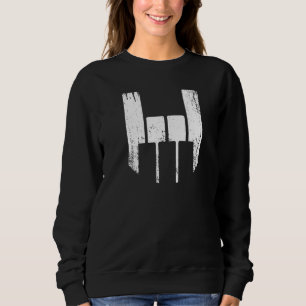 Sweatshirt Clavier du signal main cool Piano Rocks