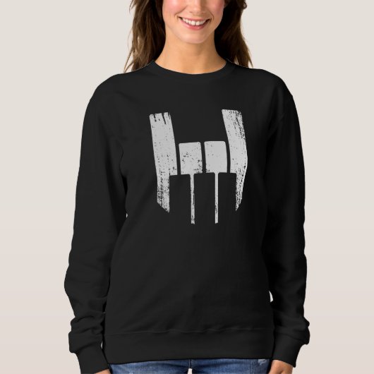 Sweatshirt Clavier du signal main cool Piano Rocks (Devant)