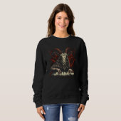 Sweatshirt Clavier synthétiseur occulte Baphomet Synth Satan (Devant entier)