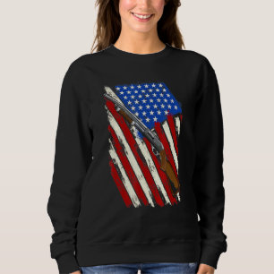 Sweatshirt Clay Pigeon Tir Chasse American Usa Shotgun