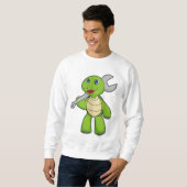 Sweatshirt Clé de mécanicien de tortue (Devant entier)