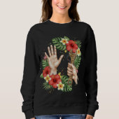 Sweatshirt Clé de Mécanique Tropicale & Graphique de Fleur d' (Devant)