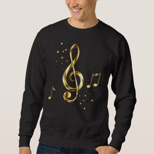 Sweatshirt Clé de Sol Musicale en Or (Devant)