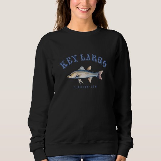 Sweatshirt Clé Largo Floride Keys Snook Conception de pêche (Devant)