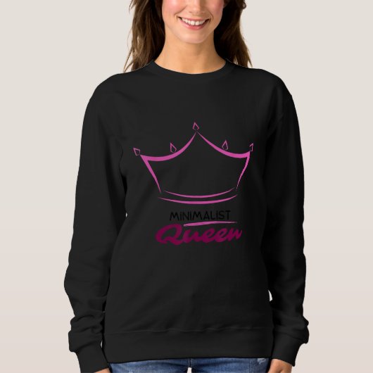 Sweatshirt Clean Girl Aesthetic Minimalist Queen Crown (Devant)