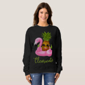 Sweatshirt Clearwater Florida Beach Tropical  Flamingo Pineap (Devant entier)