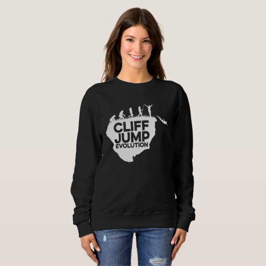 Sweatshirt Cliff Jumping Evolution Graphic Cliff Jumper Tombs (Devant entier)