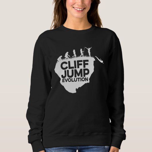 Sweatshirt Cliff Jumping Evolution Graphic Cliff Jumper Tombs (Devant)