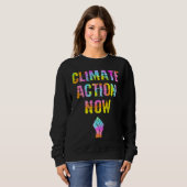 Sweatshirt Climate action Fight global warming Tie dye Save t (Devant entier)