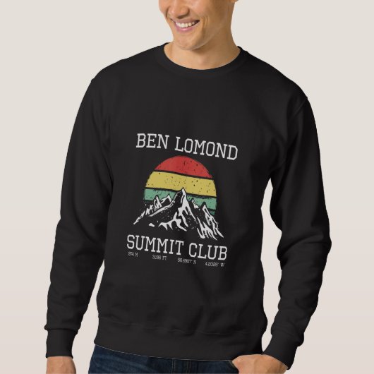Sweatshirt Climbed Ben Lomond Summit Club Hike Scotland Sun H (Devant)