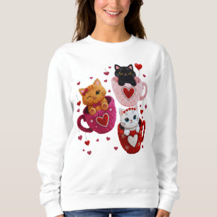 Sweatshirt Clipart PNG Chat Tricoté Saint-Valentin