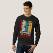 Sweatshirt Clôture comme fromage Définition Athlète Fencer Fe (Devant entier)
