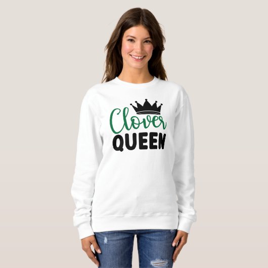 Sweatshirt Clover Queen Charm Design-60278 (Devant entier)