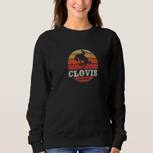 Sweatshirt Clovis NM Pays Vintage Western Retro (Devant)