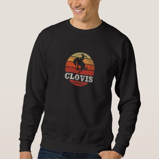 Sweatshirt Clovis NM Pays Vintage Western Retro (Devant)