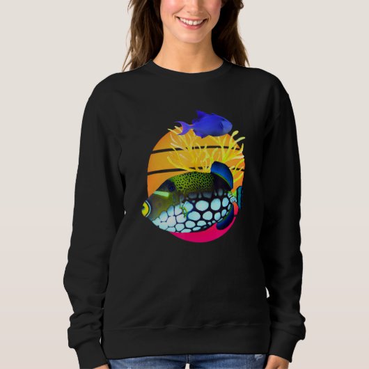 Sweatshirt Clown Trigger Niger Trigger Poisson Agressive Salt (Devant)