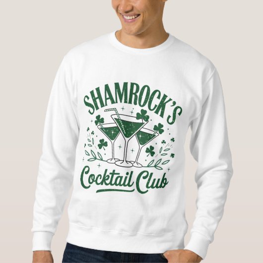 Sweatshirt Club Cocktail shamrock (Devant)