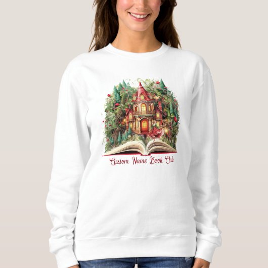 Sweatshirt Club de lecture de Noël festif (Devant)