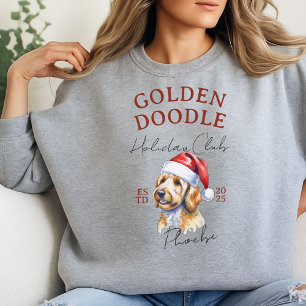 Sweatshirt Club de vacances personnalisé Doodle d'or
