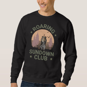 Sweatshirt Club du coucher de soleil de la forêt rétro du tig