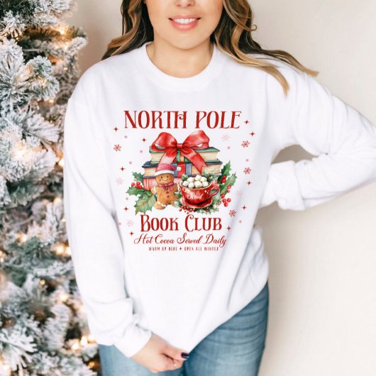 Sweatshirt Club du livre de Noël du Pôle Nord
