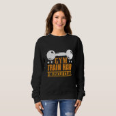 Sweatshirt Club musculaire hard du train de gym (Devant entier)