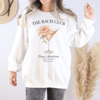 Sweatshirt Club Social Personnalisé Blush Cocktail Bacheloret