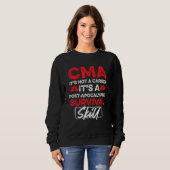 Sweatshirt Cma Certified Médicale Assistant Exercice Vie Assi (Devant entier)