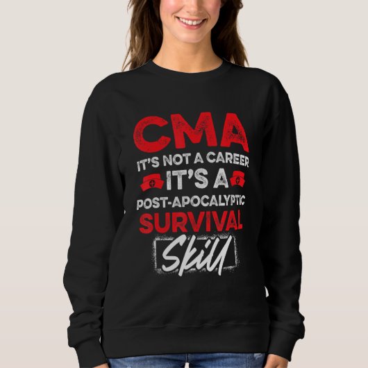 Sweatshirt Cma Certified Médicale Assistant Exercice Vie Assi (Devant)
