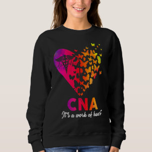 Sweatshirt Cna C'Est Une Oeuvre De Coeur Rn Emt Er Infirmière