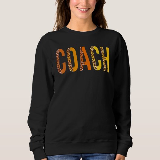 Sweatshirt Coach leopard Squad Cute Fall Autumn Thanksgiving (Devant)