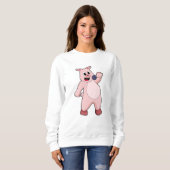 Sweatshirt Cochon à chanter avec microphone (Devant entier)