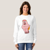 Sweatshirt Cochon à sauter dans l'eau (Devant entier)