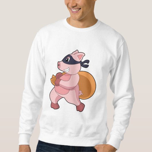 Sweatshirt Cochon comme coureur (Devant)