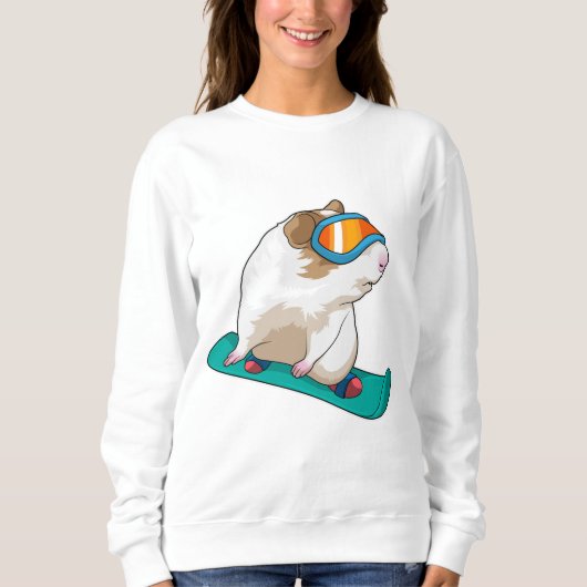 Sweatshirt Cochon de Guinée Snowboard Snowboard (Devant)