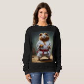 Sweatshirt Cochon d'Inde de Karaté, (Devant entier)