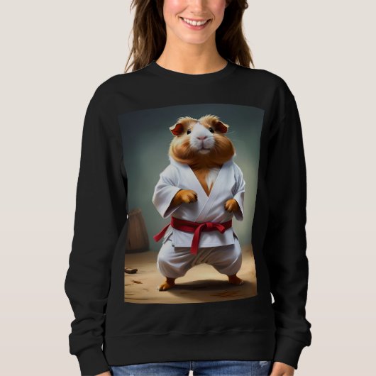 Sweatshirt Cochon d'Inde de Karaté, (Devant)