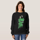 Sweatshirt Cochon d'Inde Sur Dinosaure Cochon d'Inde (Devant entier)