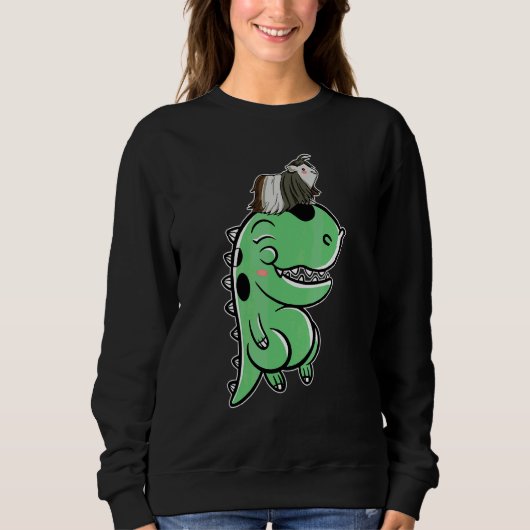 Sweatshirt Cochon d'Inde Sur Dinosaure Cochon d'Inde (Devant)