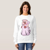 Sweatshirt Cochon en mariée avec robe Mariage.PNG (Devant entier)