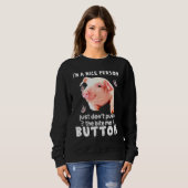 Sweatshirt Cochon Une Personne Agréable Juste De Ne Pas Poser (Devant entier)