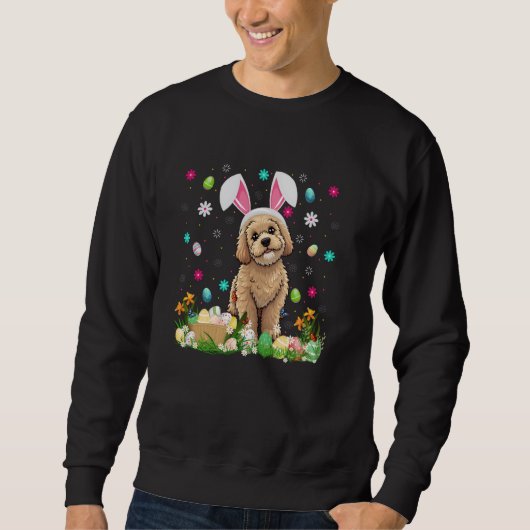 Sweatshirt Cockapoo Chien de Pâques Chasse aux Oeufs Bunny Ea (Devant)