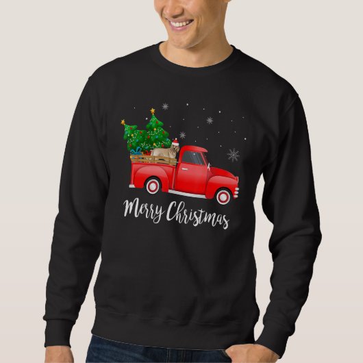 Sweatshirt Cockapoo Red Truck Christmas Tree Xmas Chien (Devant)